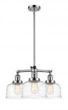 Innovations Lighting 207-PC-G713-LED - Bell - 3 Light - 22 inch - Polished Chrome - Stem Hung - Chandelier