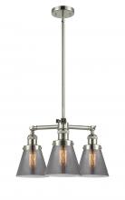 Innovations Lighting 207-PN-G63-LED - Cone - 3 Light - 19 inch - Polished Nickel - Stem Hung - Chandelier