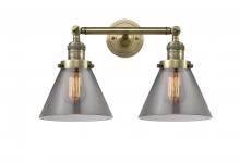 Innovations Lighting 208-AB-G43-LED - Cone - 2 Light - 18 inch - Antique Brass - Bath Vanity Light