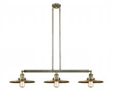 Innovations Lighting 213-AB-MFR-AB-12-LED - Appalachian - 3 Light - 45 inch - Antique Brass - Stem Hung - Island Light