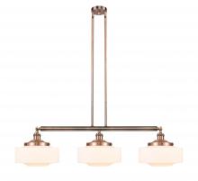 Innovations Lighting 213-AC-G691-12-LED - Bridgeton - 3 Light - 44 inch - Antique Copper - Stem Hung - Island Light