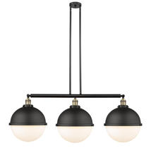 Innovations Lighting 213-BAB-HFS-121-BK-LED - Hampden - 3 Light - 45 inch - Black Antique Brass - Stem Hung - Island Light