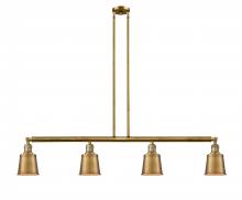 Innovations Lighting 214-BB-M9-BB-LED - Addison - 4 Light - 50 inch - Brushed Brass - Stem Hung - Island Light