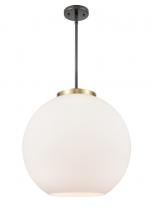 Innovations Lighting 221-1S-BAB-G121-18-LED - Athens - 1 Light - 18 inch - Black Antique Brass - Cord hung - Pendant