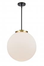 Innovations Lighting 221-1S-BAB-G201-16-LED - Beacon - 1 Light - 16 inch - Black Antique Brass - Cord hung - Pendant