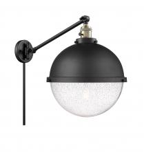 Innovations Lighting 237-BAB-HFS-124-BK-LED - Hampden - 1 Light - 13 inch - Black Antique Brass - Swing Arm