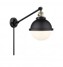 Innovations Lighting 237-BAB-HFS-81-BK-LED - Hampden - 1 Light - 9 inch - Black Antique Brass - Swing Arm