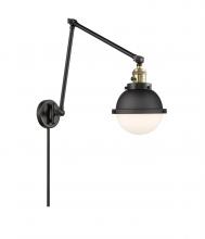 Innovations Lighting 238-BAB-HFS-61-BK-LED - Hampden - 1 Light - 7 inch - Black Antique Brass - Swing Arm