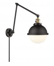 Innovations Lighting 238-BAB-HFS-81-BK-LED - Hampden - 1 Light - 9 inch - Black Antique Brass - Swing Arm