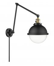 Innovations Lighting 238-BAB-HFS-82-BK-LED - Hampden - 1 Light - 9 inch - Black Antique Brass - Swing Arm