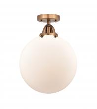 Innovations Lighting 288-1C-AC-G201-12-LED - Beacon - 1 Light - 12 inch - Antique Copper - Semi-Flush Mount