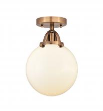 Innovations Lighting 288-1C-AC-G201-8-LED - Beacon - 1 Light - 8 inch - Antique Copper - Semi-Flush Mount