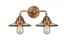 Innovations Lighting 288-2W-AC-M3-AC-LED - Railroad - 2 Light - 16 inch - Antique Copper - Bath Vanity Light