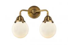 Innovations Lighting 288-2W-BB-G201-6-LED - Beacon - 2 Light - 14 inch - Brushed Brass - Bath Vanity Light