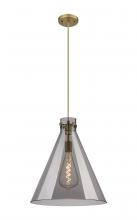 Innovations Lighting 410-1PL-BB-G411-18SM - Newton Cone - 1 Light - 18 inch - Brushed Brass - Cord hung - Pendant