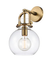 Innovations Lighting 410-1W-BB-8CL-LED - Newton Sphere - 1 Light - 8 inch - Brushed Brass - Sconce