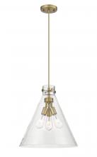  410-3PL-BB-G411-18CL - Newton Cone - 3 Light - 18 inch - Brushed Brass - Cord hung - Pendant