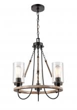 Innovations Lighting 442-3CR-BK-G4424-LED - Paladin - 3 Light - 19 inch - Matte Black - Chain Hung - Mini Chandelier