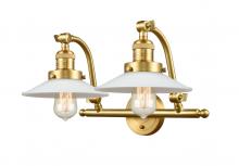 Innovations Lighting 515-2W-SG-G1-LED - Halophane - 2 Light - 18 inch - Satin Gold - Bath Vanity Light