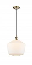 Innovations Lighting 516-1P-AB-G651-12-LED - Cindyrella - 1 Light - 12 inch - Antique Brass - Cord hung - Mini Pendant