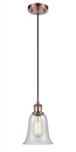 Innovations Lighting 516-1P-AC-G2812-LED - Hanover - 1 Light - 6 inch - Antique Copper - Cord hung - Mini Pendant