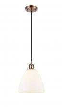 Innovations Lighting 516-1P-AC-GBD-91-LED - Bristol - 1 Light - 9 inch - Antique Copper - Cord hung - Mini Pendant