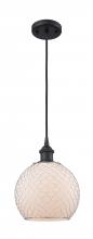 Innovations Lighting 516-1P-BK-G121-8CSN-LED - Farmhouse Chicken Wire - 1 Light - 8 inch - Matte Black - Cord hung - Mini Pendant