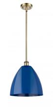 Innovations Lighting 516-1S-AB-MBD-12-BL-LED - Plymouth - 1 Light - 12 inch - Antique Brass - Pendant