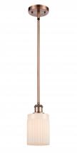 Innovations Lighting 516-1S-AC-G341-LED - Hadley - 1 Light - 5 inch - Antique Copper - Mini Pendant