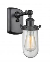 Innovations Lighting 516-1W-BK-CE231-CL-LED - Kingsbury - 1 Light - 4 inch - Matte Black - Sconce