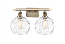 Innovations Lighting 516-2W-AB-G1215-8-LED - Athens Water Glass - 2 Light - 18 inch - Antique Brass - Bath Vanity Light