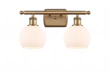 Innovations Lighting 516-2W-BB-G121-6-LED - Athens - 2 Light - 16 inch - Brushed Brass - Bath Vanity Light