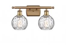 Innovations Lighting 516-2W-BB-G1215-6-LED - Athens Water Glass - 2 Light - 16 inch - Brushed Brass - Bath Vanity Light