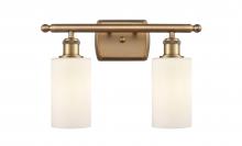 Innovations Lighting 516-2W-BB-G801-LED - Clymer - 2 Light - 14 inch - Brushed Brass - Bath Vanity Light