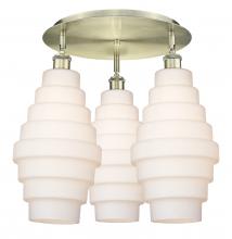 Innovations Lighting 516-3C-AB-G671-8 - Cascade - 3 Light - 20 inch - Antique Brass - Flush Mount