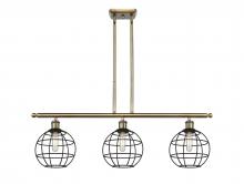 Innovations Lighting 516-3I-AB-CE-8-BK - Lake Placid - 3 Light - 36 inch - Antique Brass - Stem Hung - Island Light