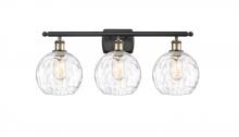 Innovations Lighting 516-3W-BAB-G1215-8-LED - Athens Water Glass - 3 Light - 28 inch - Black Antique Brass - Bath Vanity Light