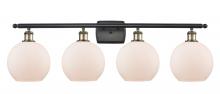 Innovations Lighting 516-4W-BAB-G121-LED - Athens - 4 Light - 38 inch - Black Antique Brass - Bath Vanity Light