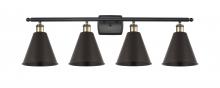 Innovations Lighting 516-4W-BAB-MBC-8-BK-LED - Berkshire - 4 Light - 38 inch - Black Antique Brass - Bath Vanity Light