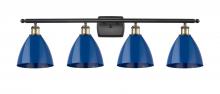 Innovations Lighting 516-4W-BAB-MBD-75-BL-LED - Plymouth - 4 Light - 38 inch - Black Antique Brass - Bath Vanity Light