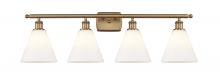 Innovations Lighting 516-4W-BB-GBC-81-LED - Berkshire - 4 Light - 38 inch - Brushed Brass - Bath Vanity Light