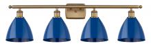 Innovations Lighting 516-4W-BB-MBD-75-BL-LED - Plymouth - 4 Light - 38 inch - Brushed Brass - Bath Vanity Light