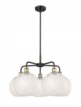 Innovations Lighting 516-5CR-BAB-G1216-10WM - White Mouchette - 5 Light - 28 inch - Black Antique Brass - Chandelier