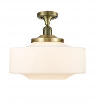 Innovations Lighting 517-1CH-AB-G691-16-LED - Bridgeton - 1 Light - 12 inch - Antique Brass - Semi-Flush Mount