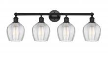 Innovations Lighting 616-4W-BK-G462-6 - Norfolk - 4 Light - 33 inch - Matte Black - Bath Vanity Light