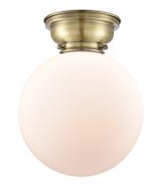 Innovations Lighting 623-1F-AB-G201-10-LED - Beacon - 1 Light - 10 inch - Antique Brass - Flush Mount