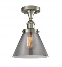 Innovations Lighting 916-1C-SN-G43-LED - Cone - 1 Light - 8 inch - Brushed Satin Nickel - Semi-Flush Mount