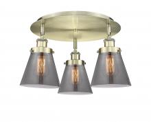 Innovations Lighting 916-3C-AB-G63 - Cone - 3 Light - 18 inch - Antique Brass - Flush Mount