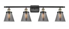 Innovations Lighting 916-4W-BAB-G63-LED - Cone - 4 Light - 36 inch - Black Antique Brass - Bath Vanity Light