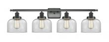 Innovations Lighting 916-4W-BK-G72-LED - Bell - 4 Light - 38 inch - Matte Black - Bath Vanity Light